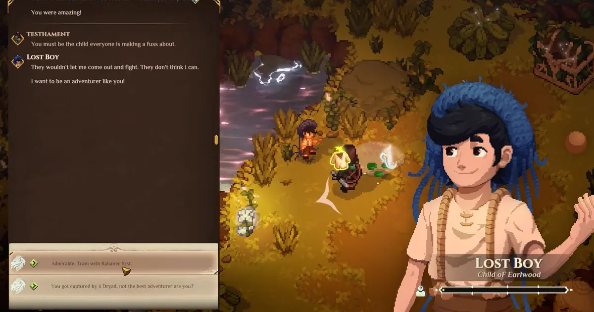 Dimraeth Lost Boy dialogue after finding the Lost Child objective